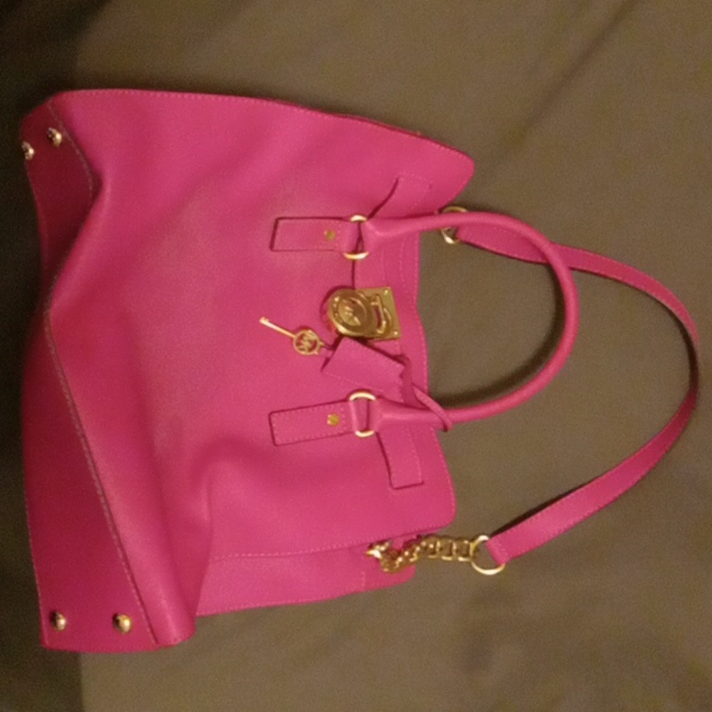 Michael kors large fuschia Hamilton tote